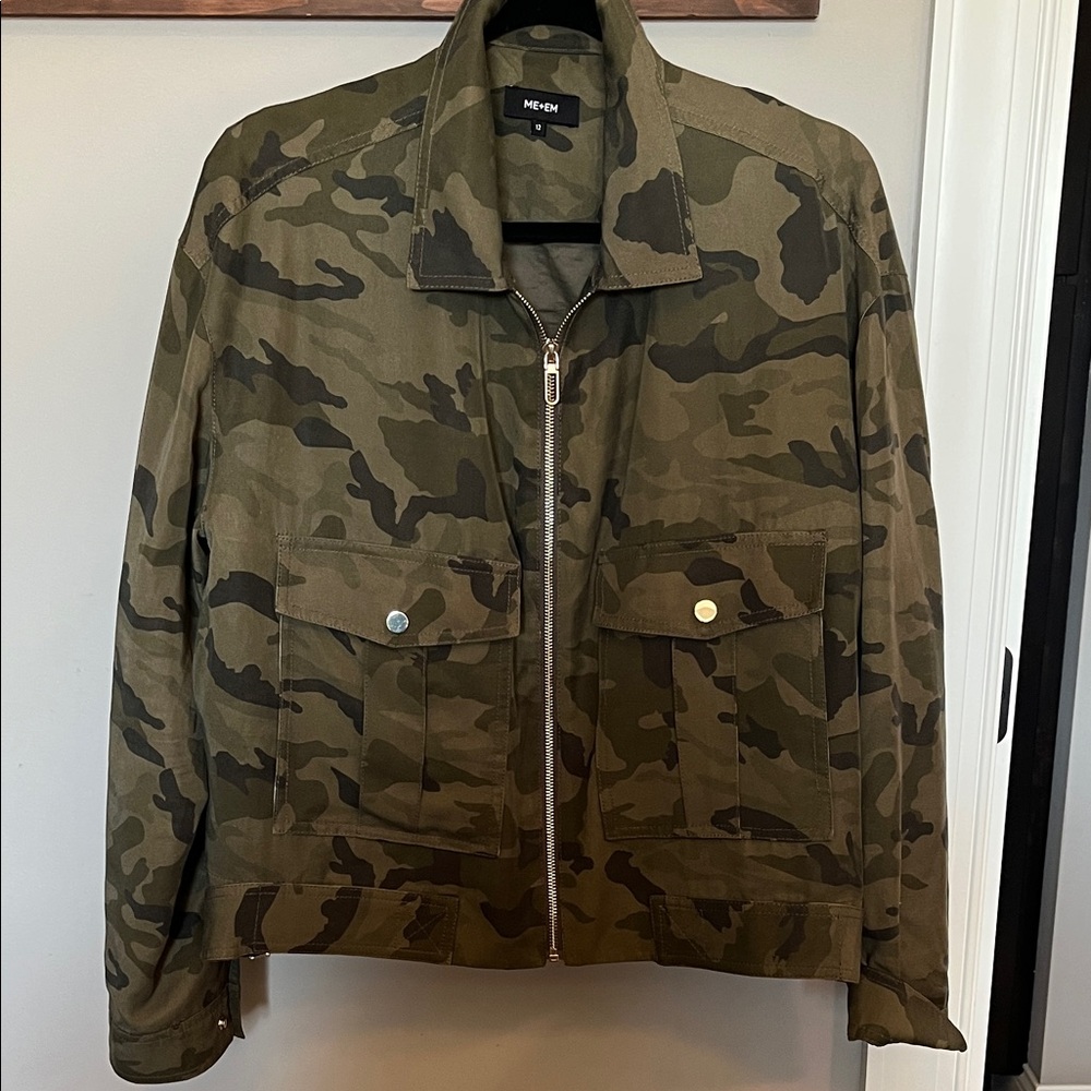 ME+EM Olive Camouflage Military Jacket
